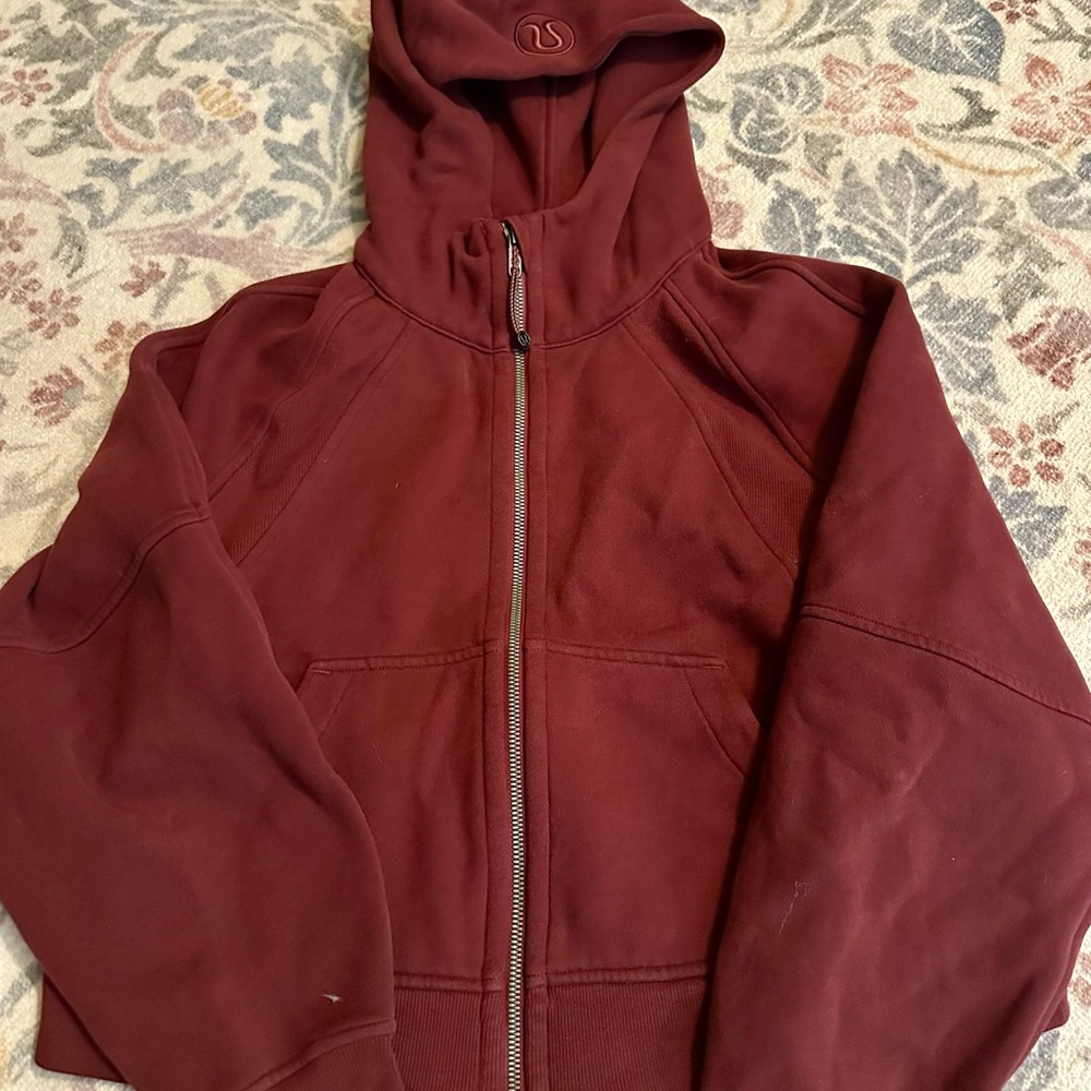 Burgundy Zip-Up Full Zip Scuba Lululemon